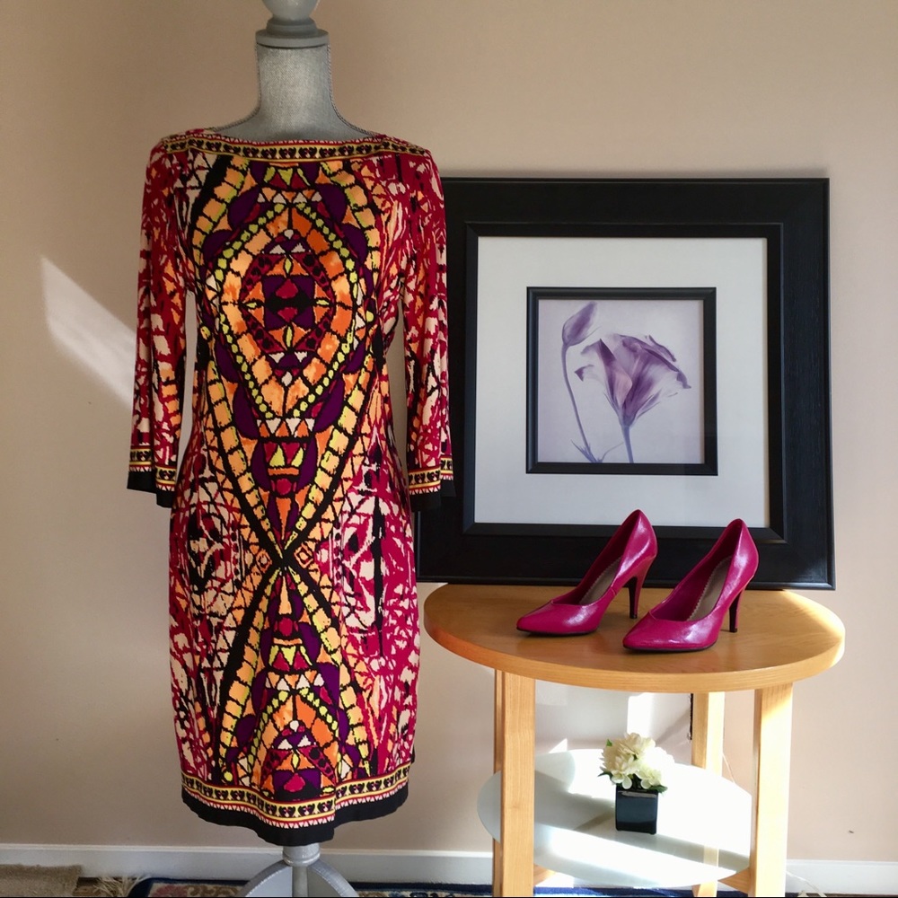 Richly Toned Sheath Dress